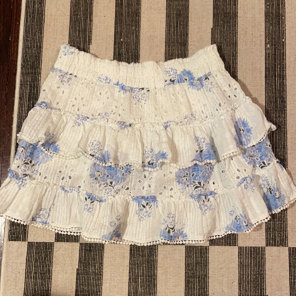 Blue flower LoveShackFancy skirt Size M